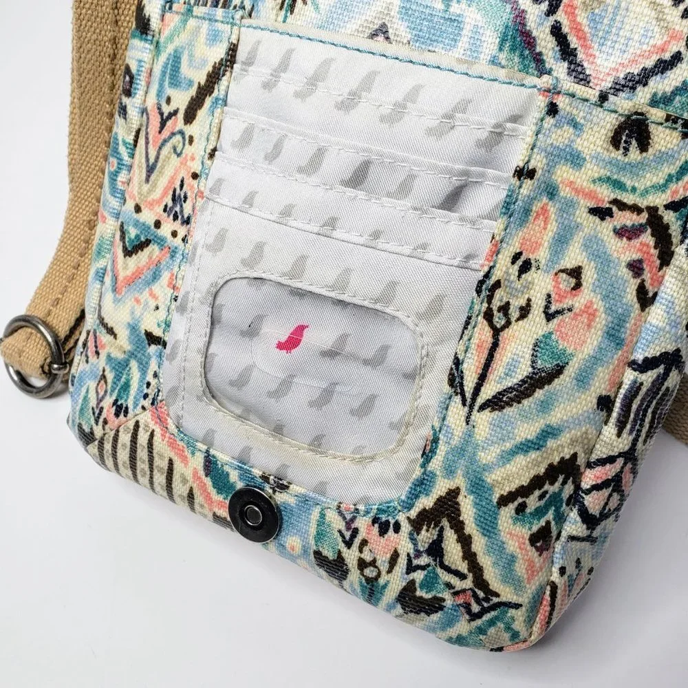 Sakroots Crossbody Bag‎ Women’s Campus Coated Canvas Mini Flap Messenger
